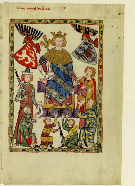 King Wenceslaus II of Bohemia (From the Codex Manesse) à Artiste inconnu