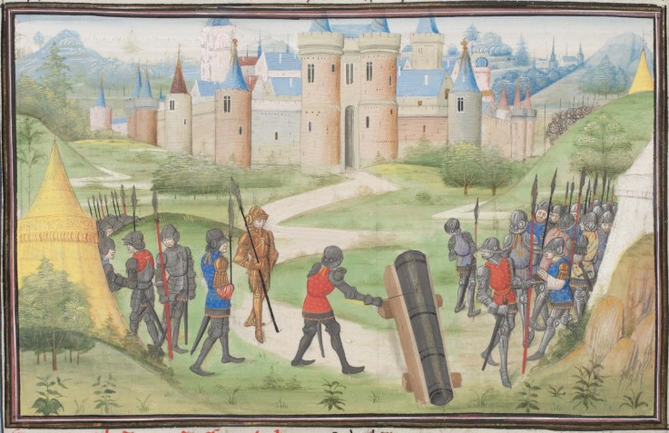 Camp of the Crusaders near Jerusalem. Miniature from the "Historia" by William of Tyre à Artiste inconnu