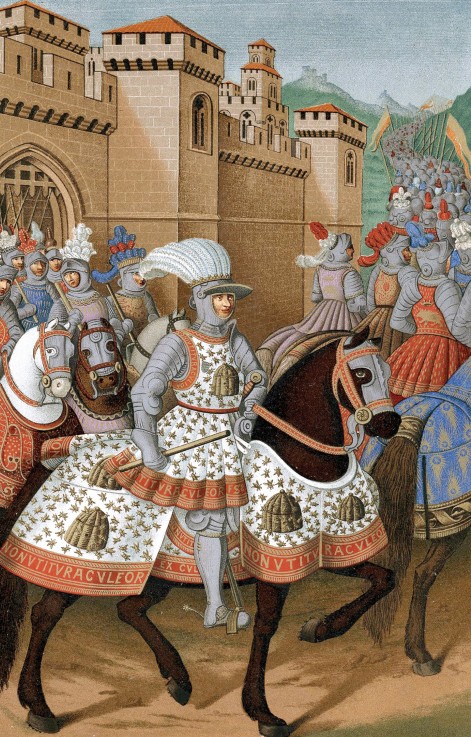 Louis XII of France riding out with his army to chastise the city of Genoa, 24 April 1507 à Artiste inconnu