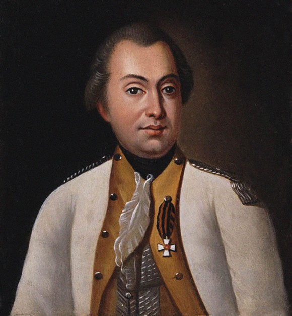 Mikhail Kutuzov in the uniform of the Lugansk Pikineer Regiment, 1788 à Artiste inconnu