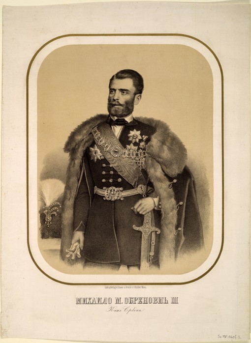 Mihailo Obrenovic III (1823-1868), Prince of Serbia à Artiste inconnu