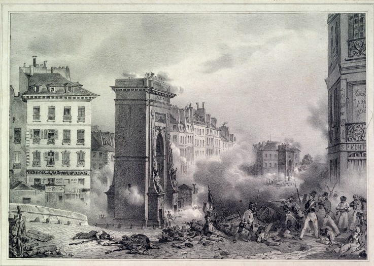 Paris. The July Revolution of 1830 à Artiste inconnu