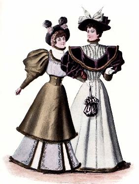 Parisian Street Dress 1894 (From the "Toilette parisienne")