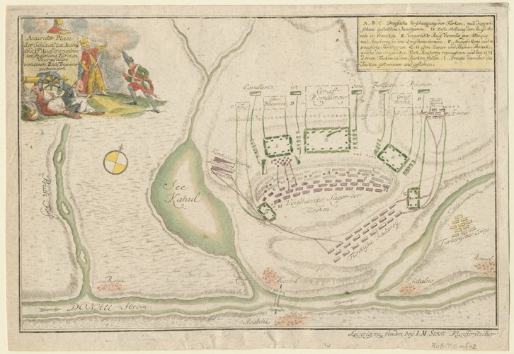 Plan of the Battle of Cahul à Artiste inconnu