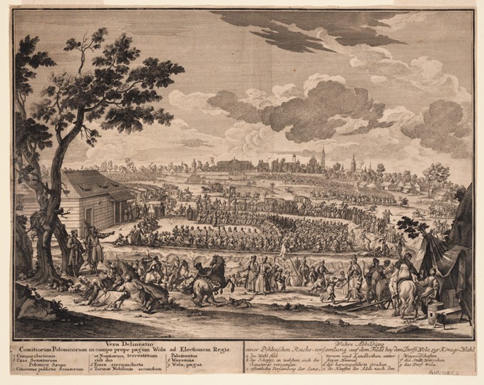 The free election of Augustus II at Wola, outside Warsaw, in 1697 à Artiste inconnu