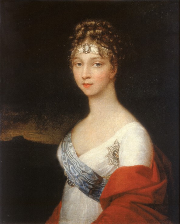 Portrait of Empress Elizabeth Alexeievna, Princess Louise of Baden (1779-1826) à Artiste inconnu