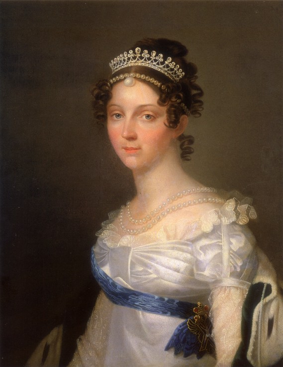 Portrait of Empress Elizabeth Alexeievna, Princess Louise of Baden (1779-1826) à Artiste inconnu