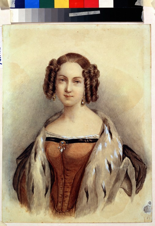 Portrait of Princess Marie of Hesse and the Rhine (1824-1880), future Empress of Russia à Artiste inconnu