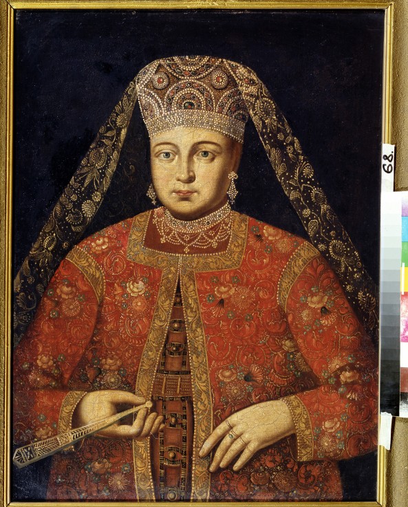 Portrait of Tsarina Marfa Matveyevna (1664-1715) à Artiste inconnu
