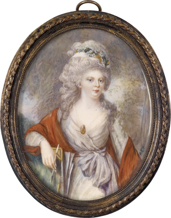 Portrait of Empress Maria Feodorovna (Sophie Dorothea of Württemberg) (1759-1828) à Artiste inconnu