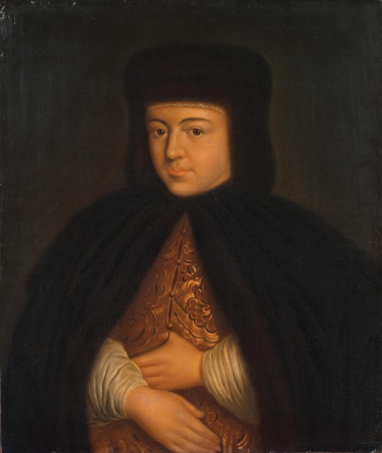 Portrait of the Tsarina Natalia Naryshkina (1651-1694), wife of tsar Alexis I of Russia à Artiste inconnu