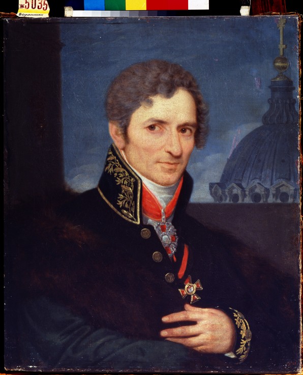 Portrait of the architect Andrey Voronikhin (1759-1814) à Artiste inconnu