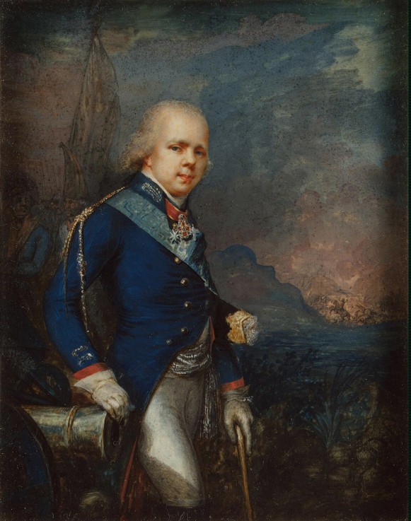 Portrait of Grand Duke Constantine Pavlovich of Russia (1779-1831) before the Battle of Novi à Artiste inconnu