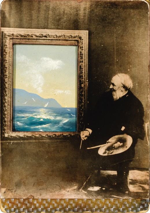 Portrait of the artist Ivan Aivazovsky (1817-1900) à Artiste inconnu