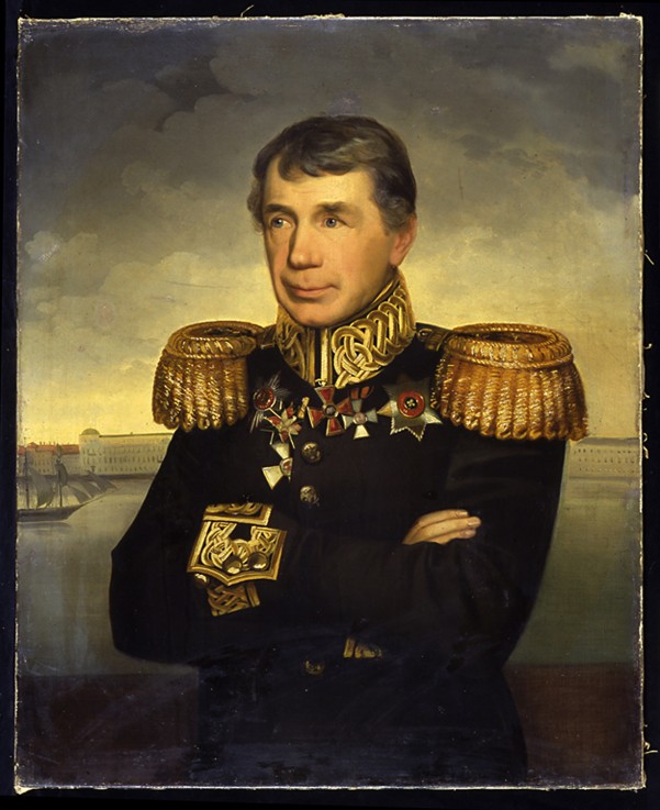 Portrait of the admiral and explorer Ivan Krusenstern (Adam Johann Ritter von Krusenstern) (1770-184 à Artiste inconnu