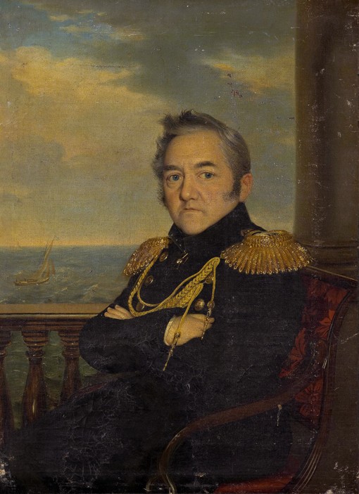 Portrait of Admiral Mikhail Lazarev (1788-1851) à Artiste inconnu