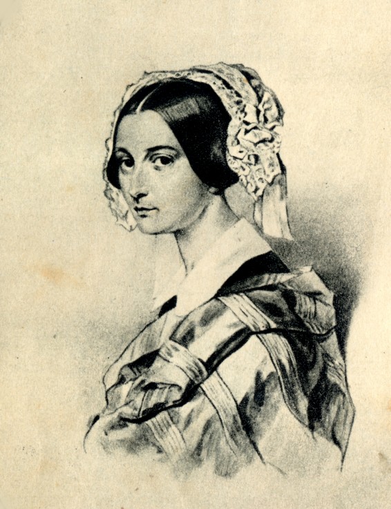 Portrait of Alexandra Smirnova-Rosset (1809-1882). After a drawing by P. Sokolov à Artiste inconnu