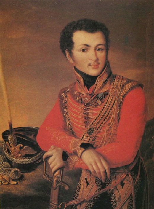 Portrait of Artemy Lazarev (1791-1813), Staff ride master of the Life-Guards Hussar Regiment à Artiste inconnu