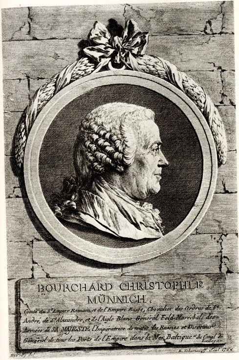 Portrait of Count Burkhard Christoph von Münnich (1683-1767) à Artiste inconnu