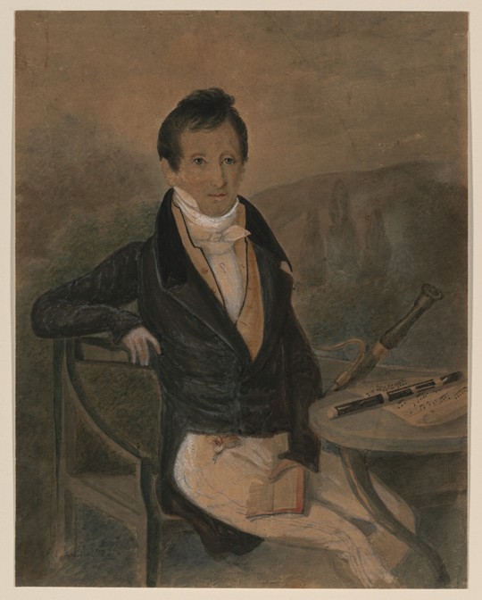 Portrait of the flute player Jean-Louis Tulou (1786-1865) à Artiste inconnu