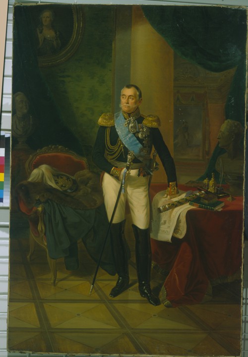 Portrait of Prince Pyotr Volkonsky (1776-1852) à Artiste inconnu