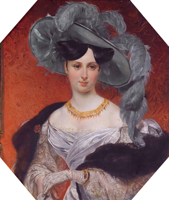 Portrait of Countess Stefania zu Sayn-Wittgenstein, née Radziwill (1809-1832) à Artiste inconnu