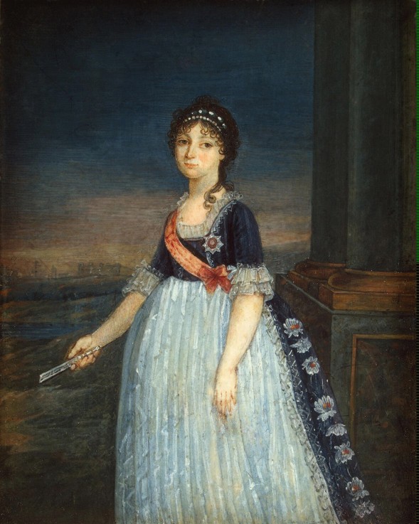 Portrait of Duchess Anna Feodorovna of Russia (1781-1860), Princess Juliane of Saxe-Coburg-Saalfeld à Artiste inconnu