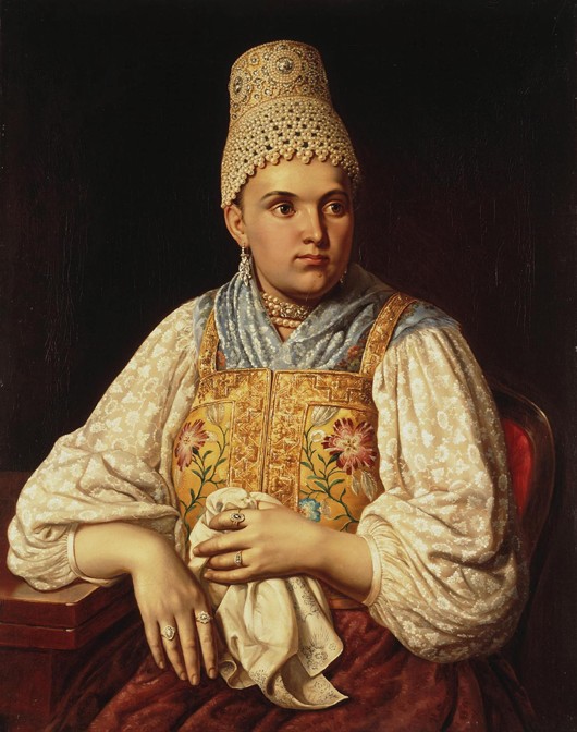 Portrait of the Merchant Woman Anna Filatova à Artiste inconnu