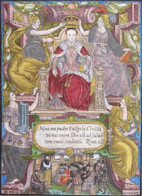 Portrait of Elizabeth I of England with crown