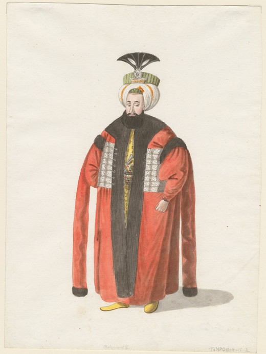 Portrait of Mahmud II (1785-1839), Sultan of the Ottoman Empire à Artiste inconnu