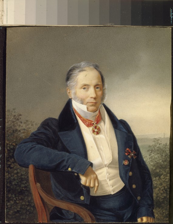 Portrait of the painter Alexander Sauerweid (1782-1844) à Artiste inconnu