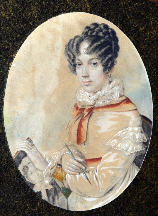 Portrait of Natalia Dmitrievna Fonvizina (1803-1869) à Artiste inconnu