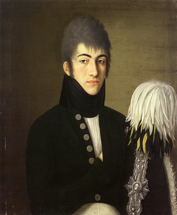 Portrait of the Officer of the Chevalier Guard Alexis Okhotnikov à Artiste inconnu