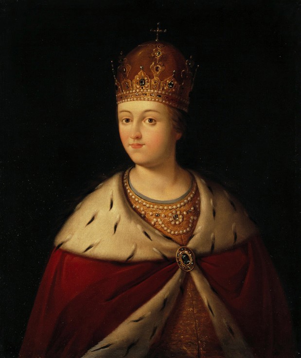 Portrait of the regent Sophia Alekseyevna (1657-1704) à Artiste inconnu