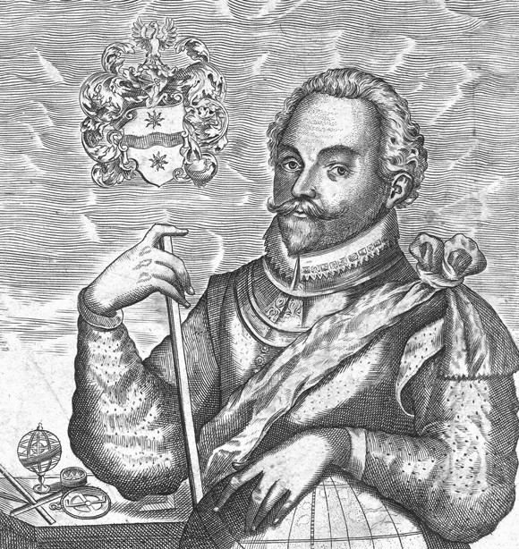Portrait of Sir Francis Drake. (Frontispiece from The World Encompassed) à Artiste inconnu