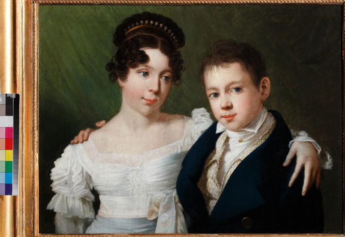 Princess Alexandrine of Prussia (1803-1892) and Prince Albert of Prussia (1809-1872) à Artiste inconnu