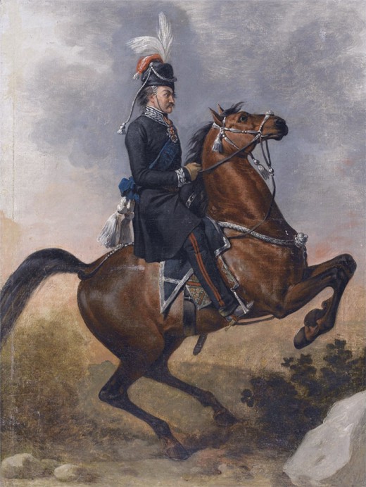 Count Matvei Ivanovich Platov (1757-1818) on horseback à Artiste inconnu