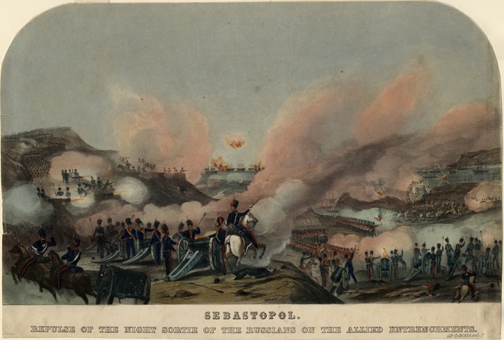 Sevastopol. Repulse of the night sortie of the Russians on the allied entrenchments à Artiste inconnu