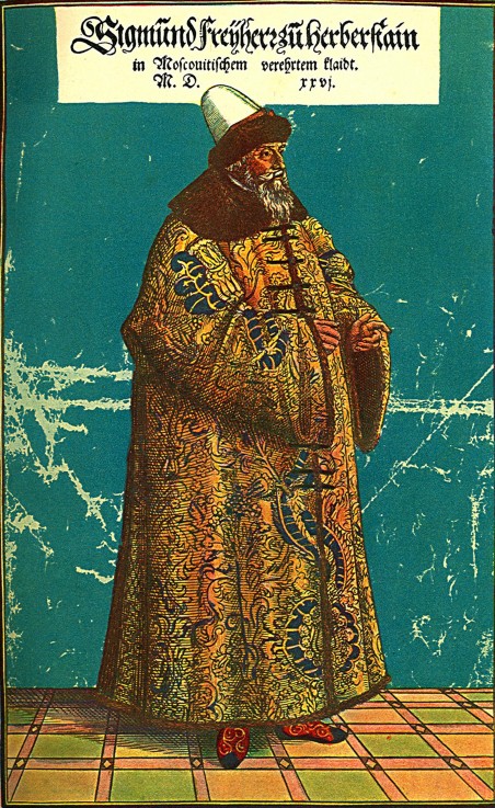 Siegmund von Herberstein in Russian Dress (Illustration from the "Notes on Muscovite Affairs") à Artiste inconnu