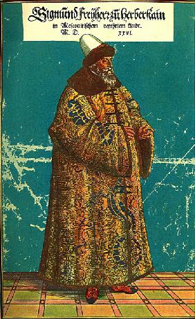 Siegmund von Herberstein in Russian Dress (Illustration from the "Notes on Muscovite Affairs")
