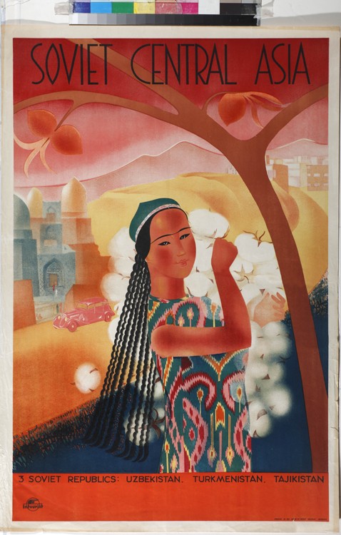 Soviet Central Asia (Poster of the Intourist company) à Artiste inconnu