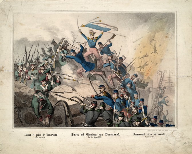 The capture of Bomarsund on August 15, 1854 à Artiste inconnu