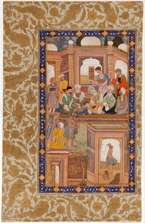 Sufi Reunion. Miniature from Nafahat al-Uns (Breaths of Fellowship) by Jami à Artiste inconnu