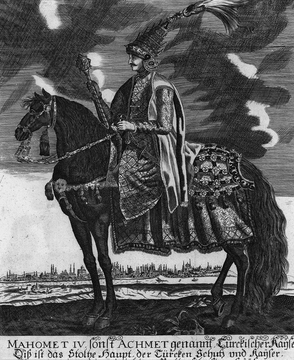 Sultan of the Ottoman Empire Mehmed IV, on horseback à Artiste inconnu