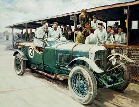 Portrait of Jack Dunfee and Woolf Barnato at Brooklands in 1929