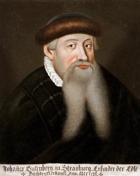 Portrait of Johannes Gutenberg à Artiste inconnu