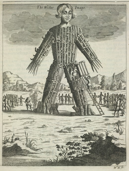 Wicker man (from Britannia Antiqua Illustrata by Aylett Sammes) à Artiste inconnu