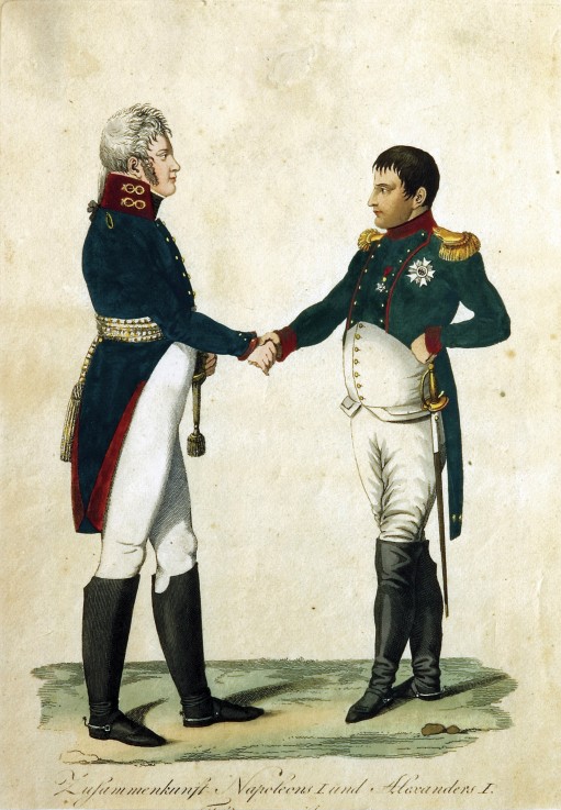 Meeting of Napoleon and Alexander I à Artiste inconnu