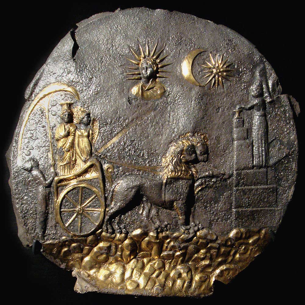 A round medallion plate describing Cybele à Maître inconnu
