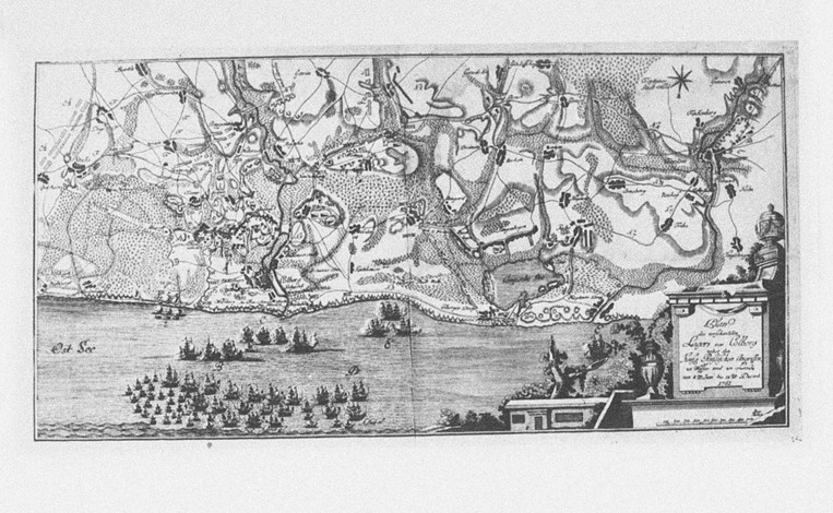 The capture of the Prussian fortress of Kolberg on 16 December 1761 à Maître inconnu